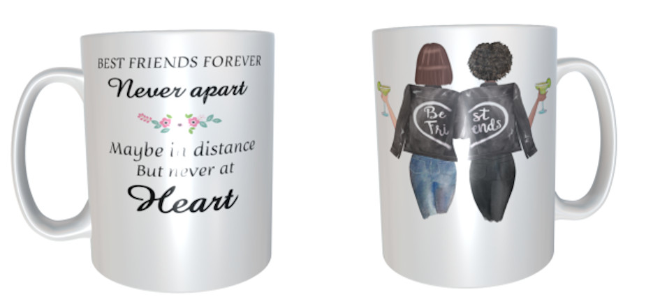 2 Best Friends Forever, Custom Best Friend Mug, Personalised mug - Click Image to Close